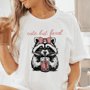 かわいいけど野生のアライグマ トライブレンドTシャツ