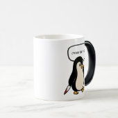 かわいいけれどいたずら好きなペンギン モーフィングマグカップ (正面右)