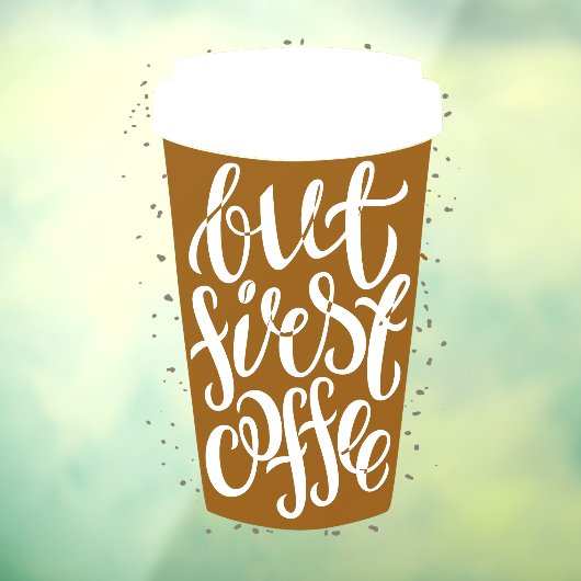 かわいいけれどまずはコーヒー 名言 旅行用カップ ビジネス ウィンドウサイン (シート3)