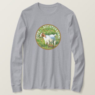 「かわいいけれど頑固な」/ベビーヤギ» Tシャツ