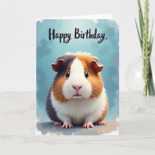 かわいいげっ歯類の誕生日カード カード (正面)