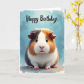 かわいいげっ歯類の誕生日カード カード (黄色い花)