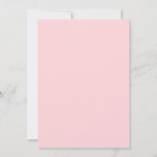 かわいいこうのとりのピンクのバッグのイラストレーションの女の赤ちゃんのシャワー 招待状 (裏面)