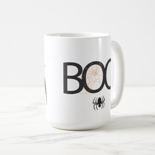 かわいいこうもりとスパイダーハロウィーン コーヒーマグカップ (正面右)