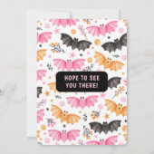 かわいいこうもりとバルーンPastelハロウィーン 招待状 (裏面)