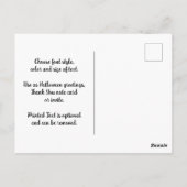 かわいいこうもりとフルムーンハロウィーン ポストカード (裏面)