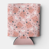 かわいいこうもりと幽霊ハロウィーン 缶クーラー (正面)