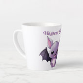 かわいいこうもりと魔法のおすすめ カフェラテマグ (左アングル)
