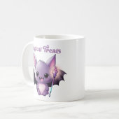 かわいいこうもりと魔法のおすすめ コーヒーマグカップ (正面左)