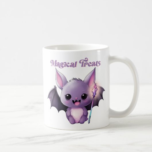 かわいいこうもりと魔法のおすすめ コーヒーマグカップ (右)