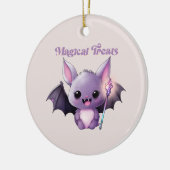 かわいいこうもりと魔法のおすすめ セラミックオーナメント (左)
