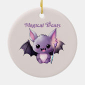 かわいいこうもりと魔法のおすすめ セラミックオーナメント (裏面)