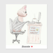 かわいいこうもりアットザオフィス シール (シート)