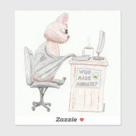 かわいいこうもりアットザオフィス シール