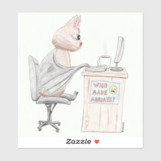 かわいいこうもりアットザオフィス シール