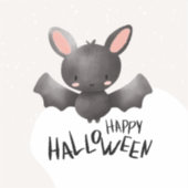 かわいいこうもりハッピーハローウィン シール (正面)