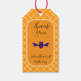 かわいいこうもりハロウィーン誕生日パーティーメッセージカード ギフトタグ