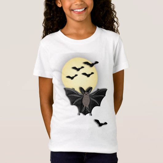 かわいいこうもりハロウィーン Tシャツ (正面)