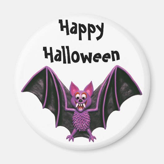 かわいいこうもりハローウィンパーティ マグネット (正面)