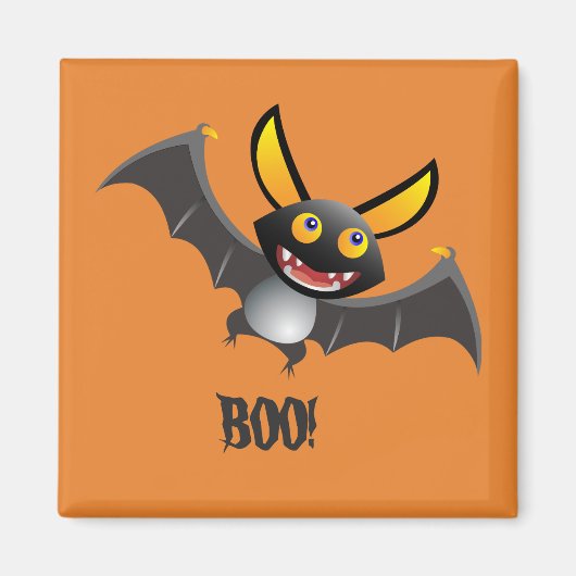 かわいいこうもりブー！ハロウィーン磁石 マグネット (正面)