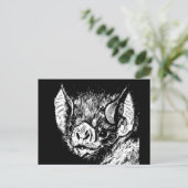 かわいいこうもり顔。グラフィックス、スケッチ。 ポストカード (スタンド正面)