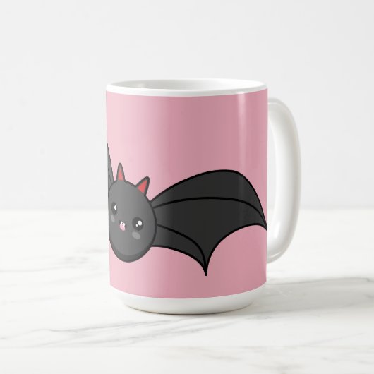 かわいいこうもり コーヒーマグカップ (正面右)