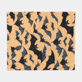 かわいいこうもり フリースブランケット (正面(横))