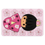 かわいいこけし人形マグネット マグネット (横)