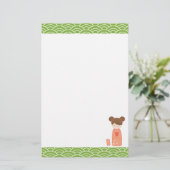 かわいいこけし 便箋 (スタンド正面)