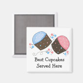 かわいいことわざの曇りカップケーキ マグネット (正面/裏面)
