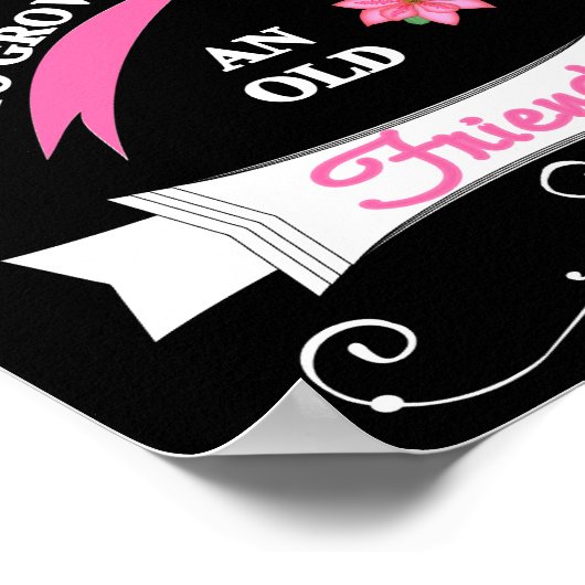 かわいいことわざ旧友のためのタイポグラフィ ポスター (角)