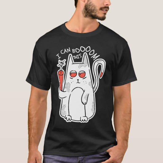 かわいいこの猫を爆破できます Tシャツ (正面)