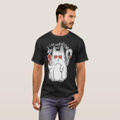かわいいこの猫を爆破できます Tシャツ (正面フル)