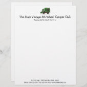 かわいいごみ収集車の屑トラック レターヘッド (正面/裏面)