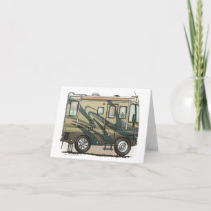 かわいいご機嫌な人大きいRVのコーチMotorhome カード