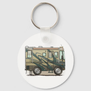 かわいいご機嫌な人大きいRVのコーチMotorhome キーホルダー