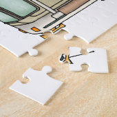 かわいいご機嫌な人大きいRVのコーチMotorhome ジグソーパズル (側面)