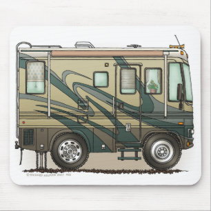 かわいいご機嫌な人大きいRVのコーチMotorhome マウスパッド