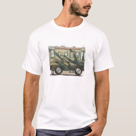 かわいいご機嫌な人大きいRVのコーチMotorhome Tシャツ
