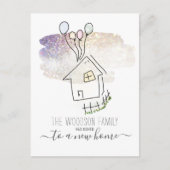 かわいいご自宅の転居住所 案内ポストカード (正面)