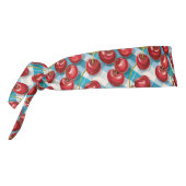 かわいいさくらんぼと青い格子柄 タイヘッドバンド (回転270)