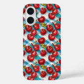 かわいいさくらんぼと青い格子柄 Case-Mate iPhoneケース (裏面)