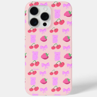 かわいいさくらんぼのスマホケース iPhone 15 PRO MAXケース