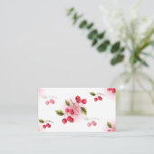 かわいいさくらんぼのテーマの名刺 名刺 (スタンド正面)