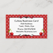 かわいいさくらんぼのテーマの名刺 名刺 (裏面)