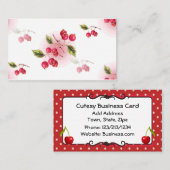かわいいさくらんぼのテーマの名刺 名刺 (正面/裏面)