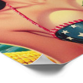 かわいいさくらんぼのピンアップ ポスター (角)