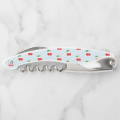 かわいいさくらんぼの茎オンライトブルーモノグラム ソムリエナイフ (裏面)