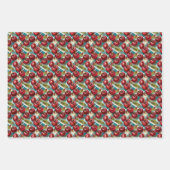 かわいいさくらんぼをテーマにした模様誕生日 ラッピングペーパーシート (正面2)