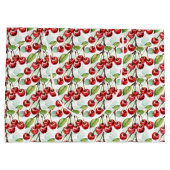 かわいいさくらんぼをテーマにした模様誕生日 ラージペーパーバッグ (裏面)